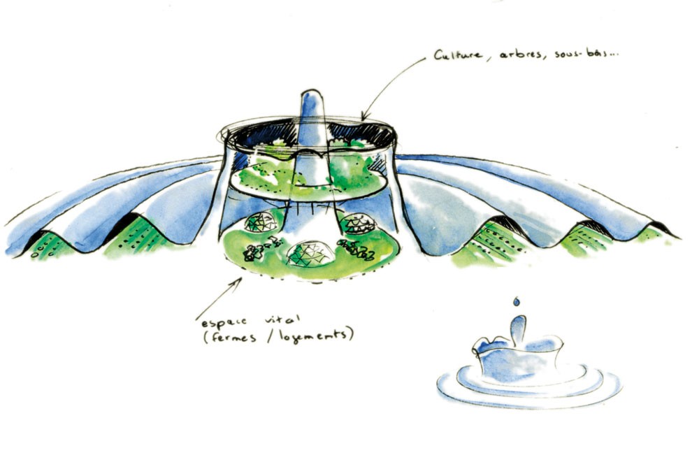 Concept archi ferme hydroponique